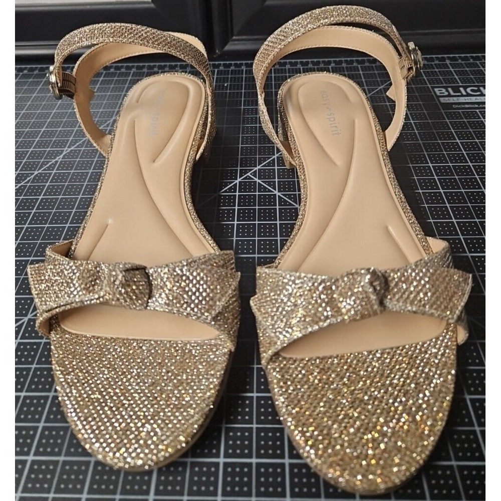 Easy Spirit Women's GINOVA2 Sandal, Gold 710, size 8.5M made in Brazil